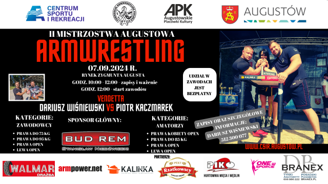 II Mistrzostwa Augustowa Armwrestling – wyniki i relacja